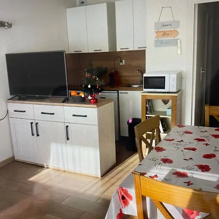 En Classe 2 Etoiles Au Bord De 4 Couchages Avec Lit Superpose Et Au Salon Un Canape Convertible Et Piscine A 300 M Des Transports Communs,gare Ferroviaire,commerces Et Plages Lejlighed